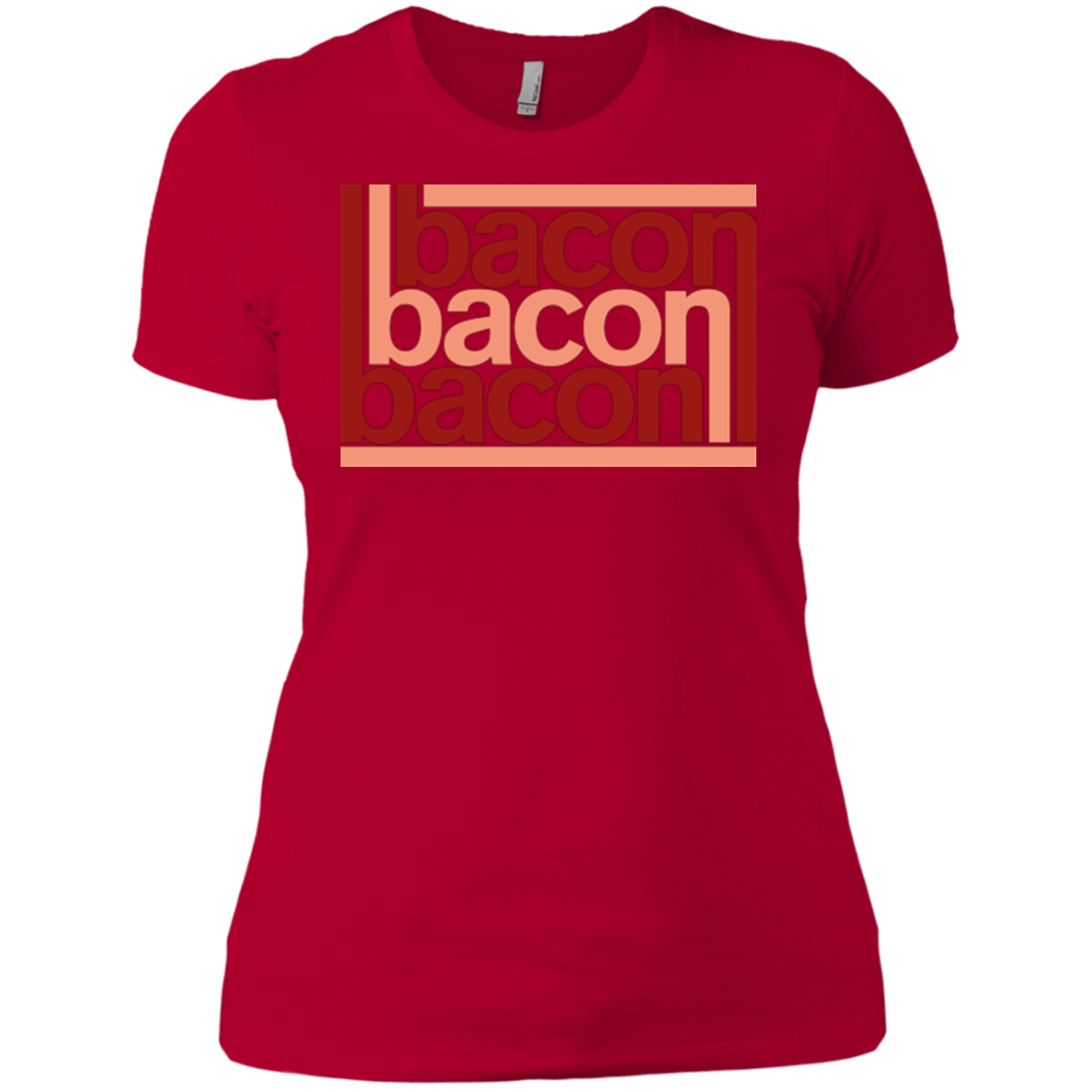 T-Shirts Red / X-Small Bacon-Bacon-Bacon Women's Premium T-Shirt