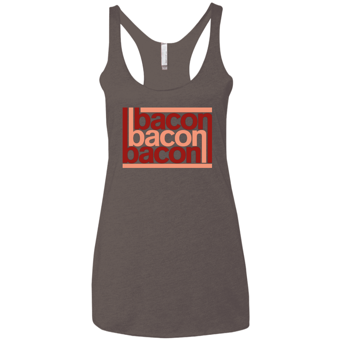 T-Shirts Macchiato / X-Small Bacon-Bacon-Bacon Women's Triblend Racerback Tank