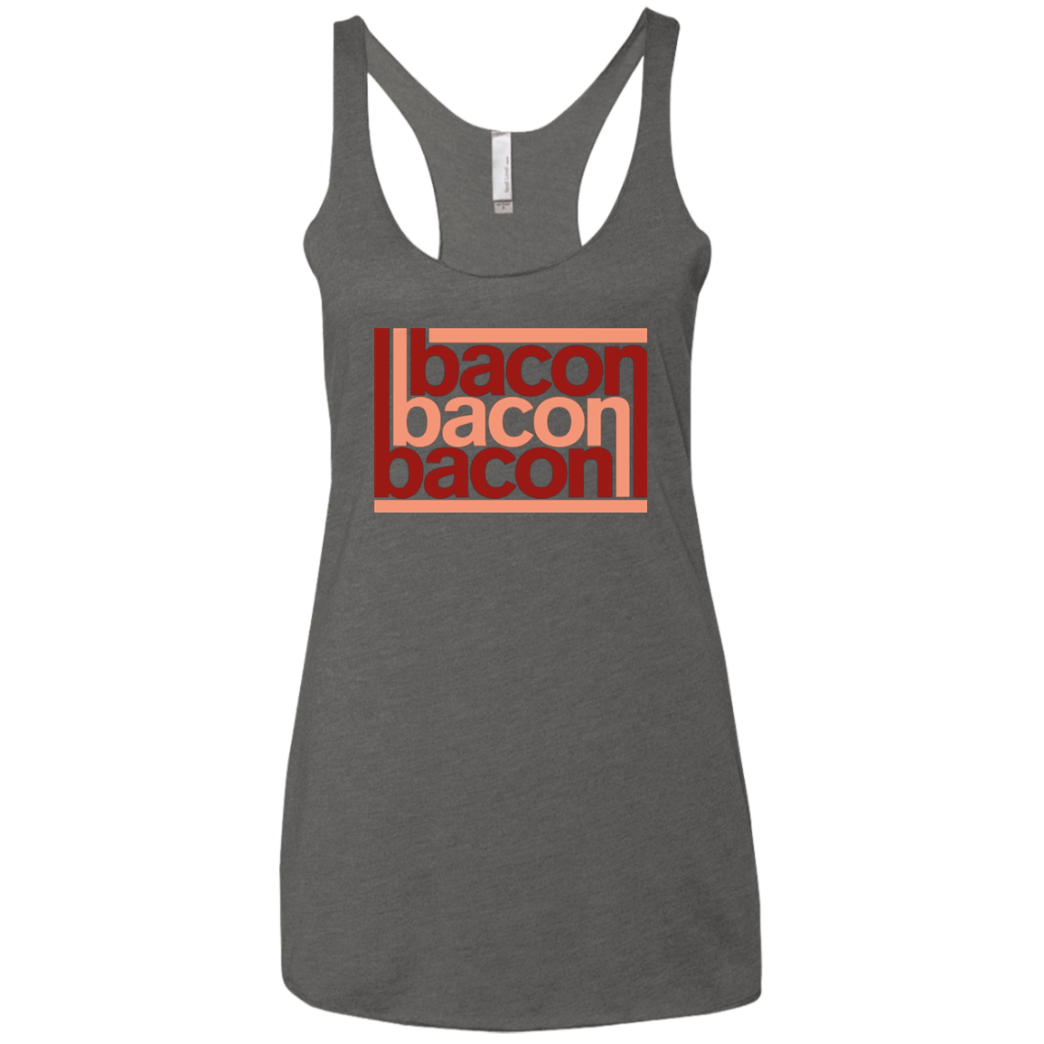 T-Shirts Premium Heather / X-Small Bacon-Bacon-Bacon Women's Triblend Racerback Tank