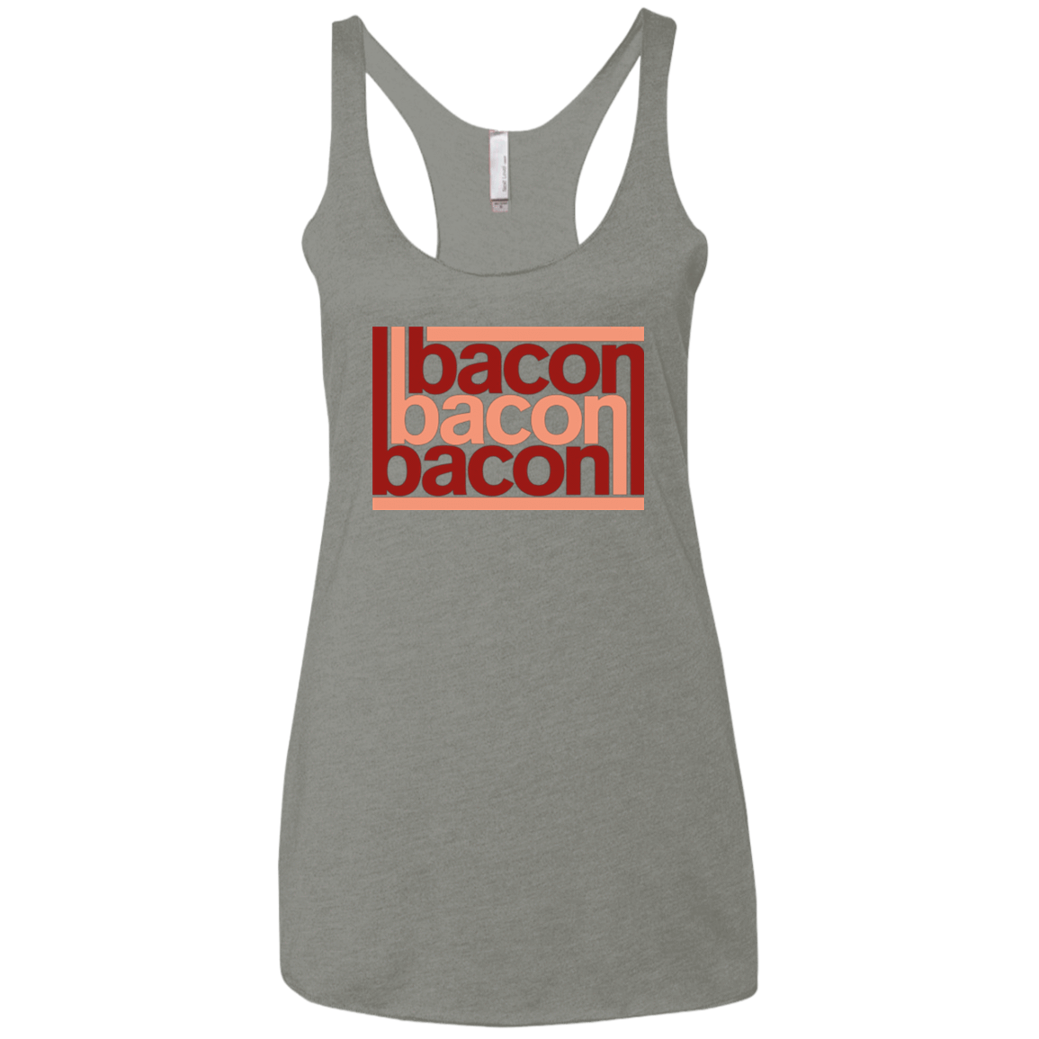 T-Shirts Venetian Grey / X-Small Bacon-Bacon-Bacon Women's Triblend Racerback Tank