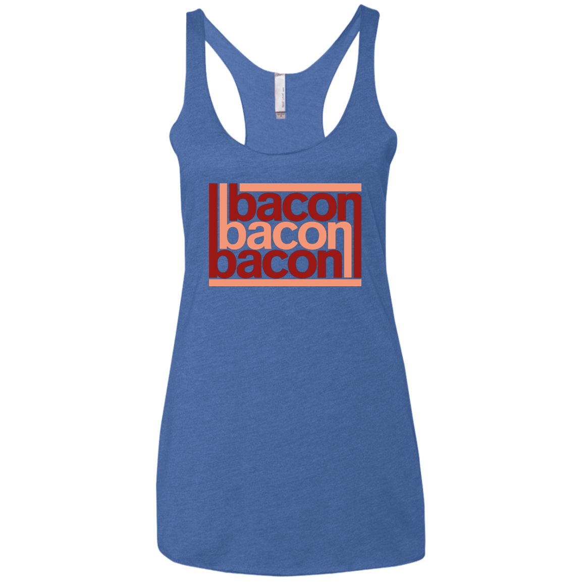 T-Shirts Vintage Royal / X-Small Bacon-Bacon-Bacon Women's Triblend Racerback Tank
