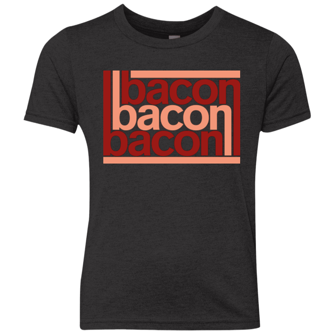 T-Shirts Vintage Black / YXS Bacon-Bacon-Bacon Youth Triblend T-Shirt