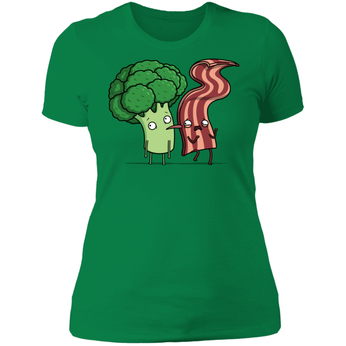 T-Shirts Kelly Green / S Bacon Lick Women's Premium T-Shirt
