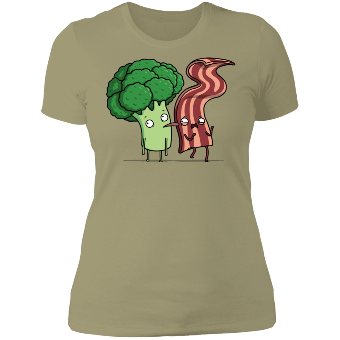 T-Shirts Light Olive / S Bacon Lick Women's Premium T-Shirt