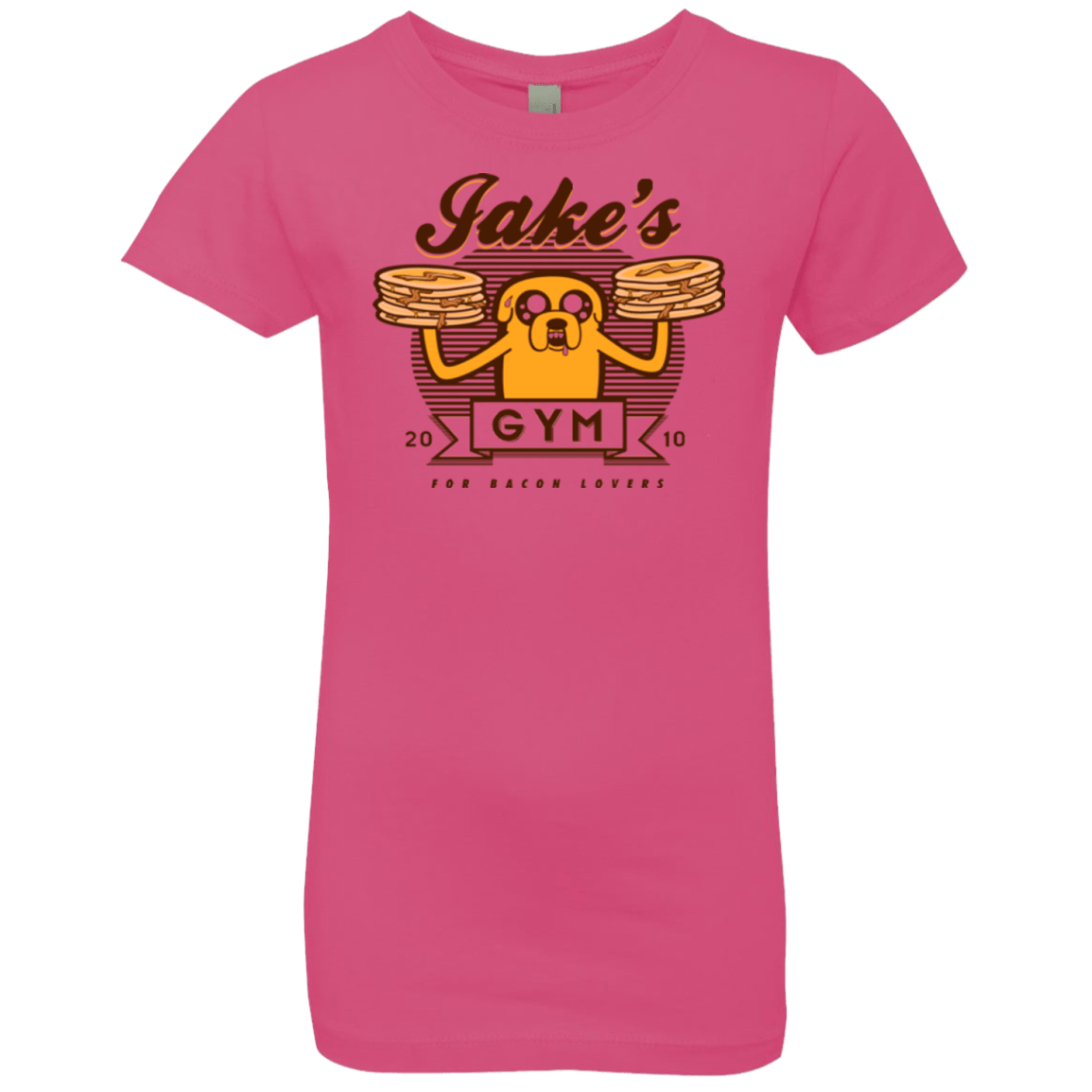 T-Shirts Hot Pink / YXS Bacon lovers gym Girls Premium T-Shirt