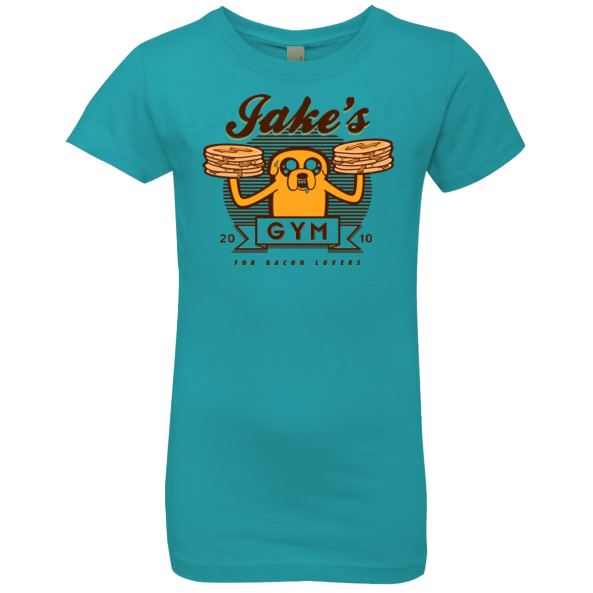 T-Shirts Tahiti Blue / YXS Bacon lovers gym Girls Premium T-Shirt