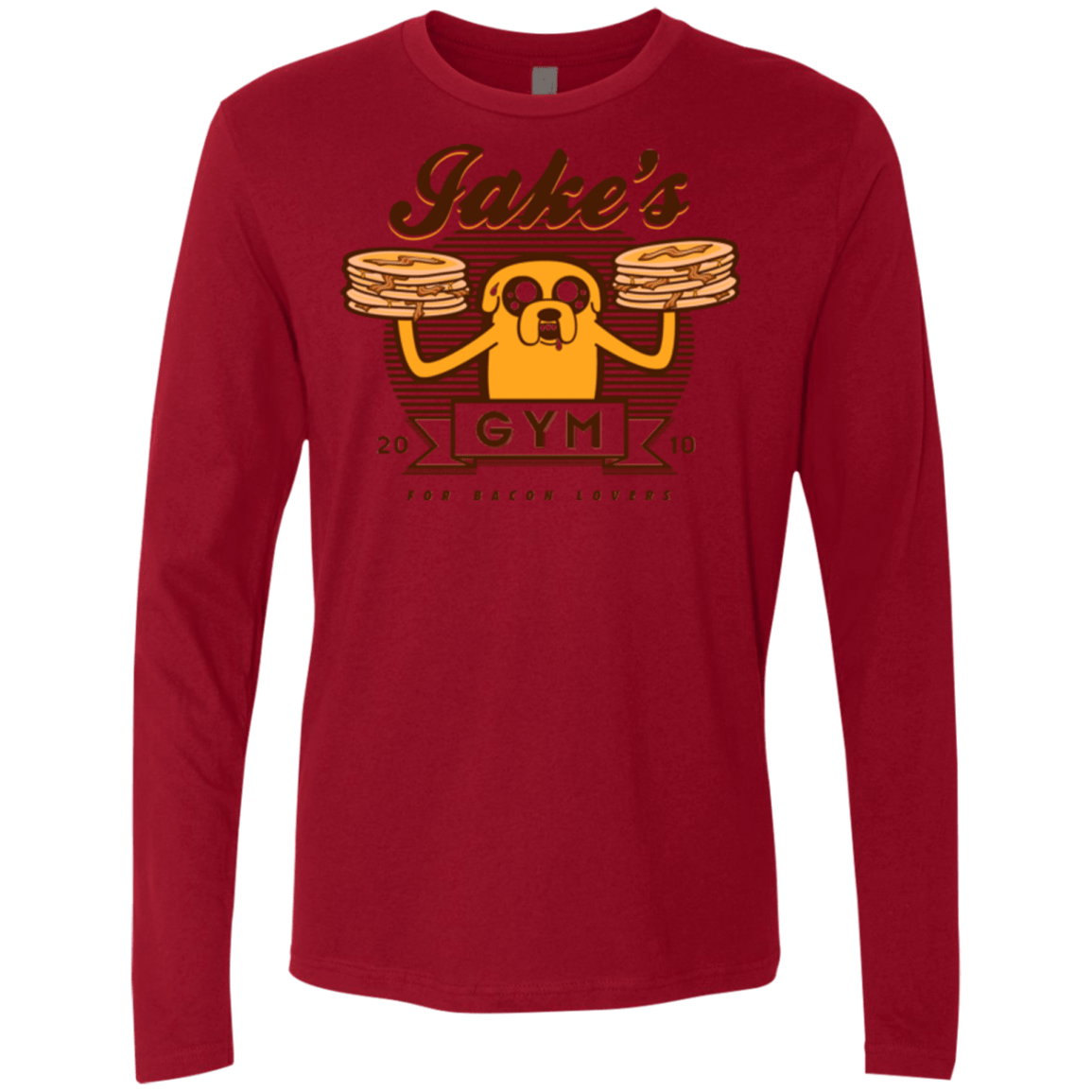 T-Shirts Cardinal / Small Bacon lovers gym Men's Premium Long Sleeve
