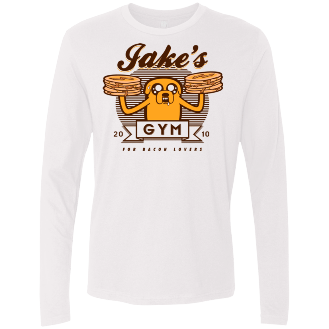 T-Shirts White / Small Bacon lovers gym Men's Premium Long Sleeve
