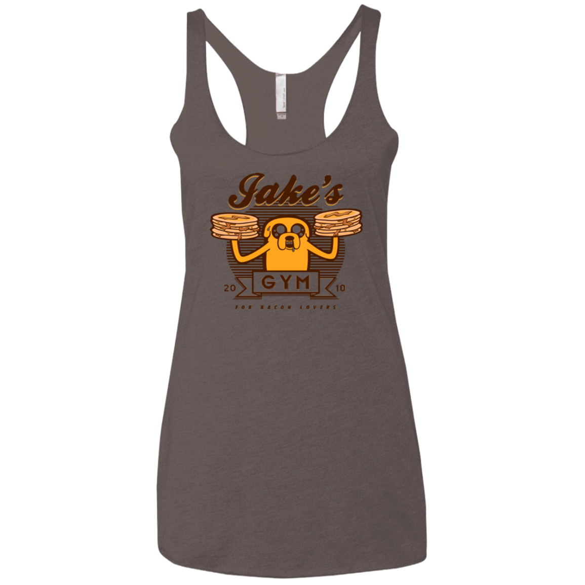 T-Shirts Macchiato / X-Small Bacon lovers gym Women's Triblend Racerback Tank