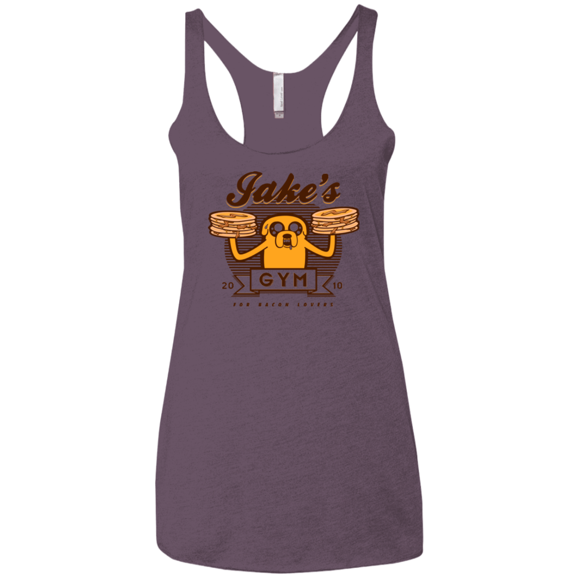 T-Shirts Vintage Purple / X-Small Bacon lovers gym Women's Triblend Racerback Tank