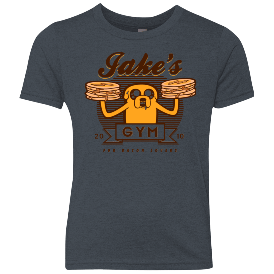 T-Shirts Vintage Navy / YXS Bacon lovers gym Youth Triblend T-Shirt