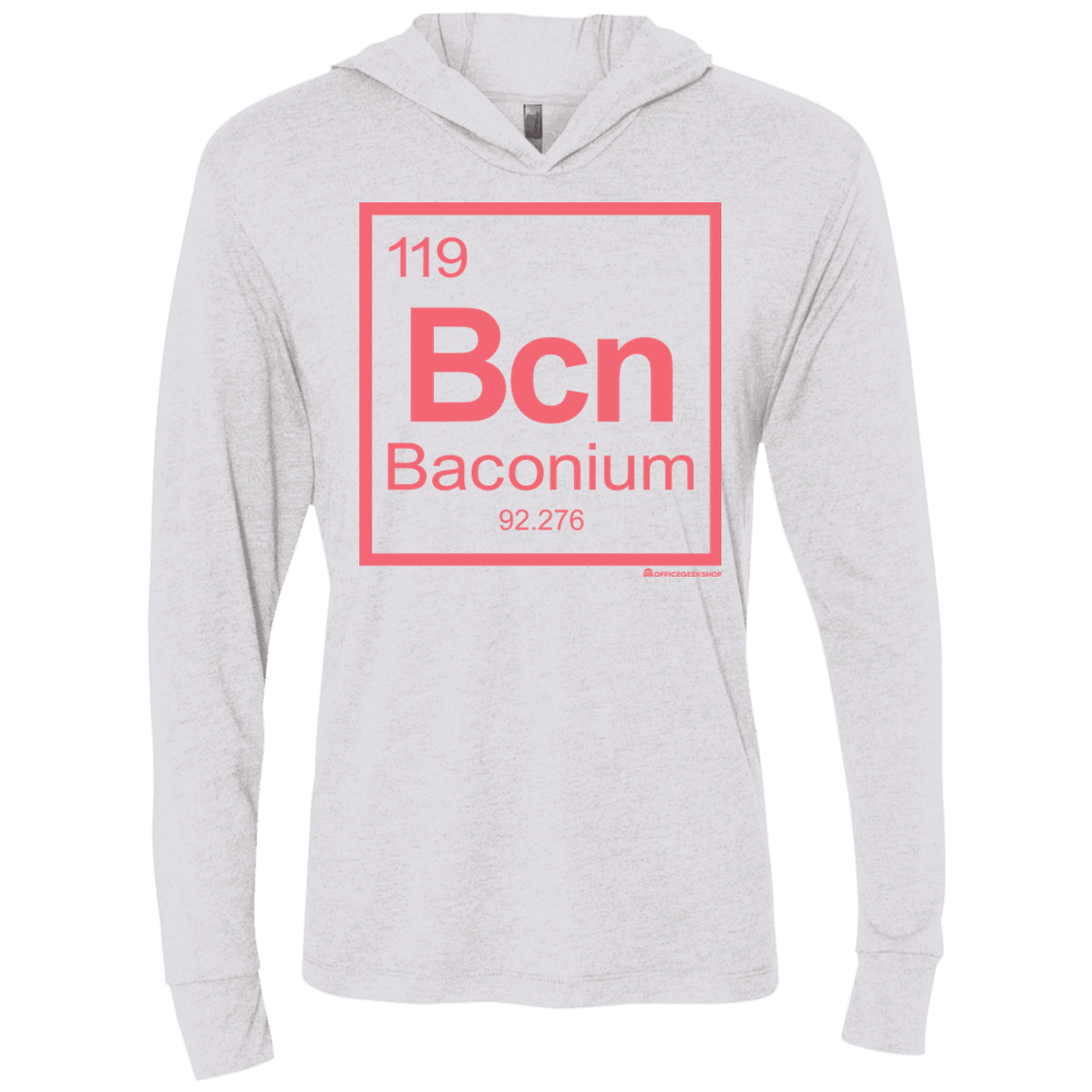 T-Shirts Heather White / X-Small Baconium Triblend Long Sleeve Hoodie Tee