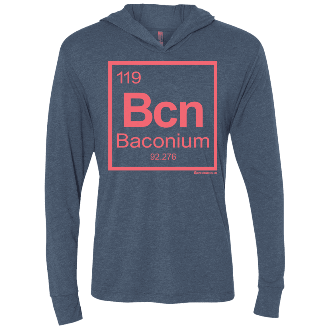T-Shirts Indigo / X-Small Baconium Triblend Long Sleeve Hoodie Tee