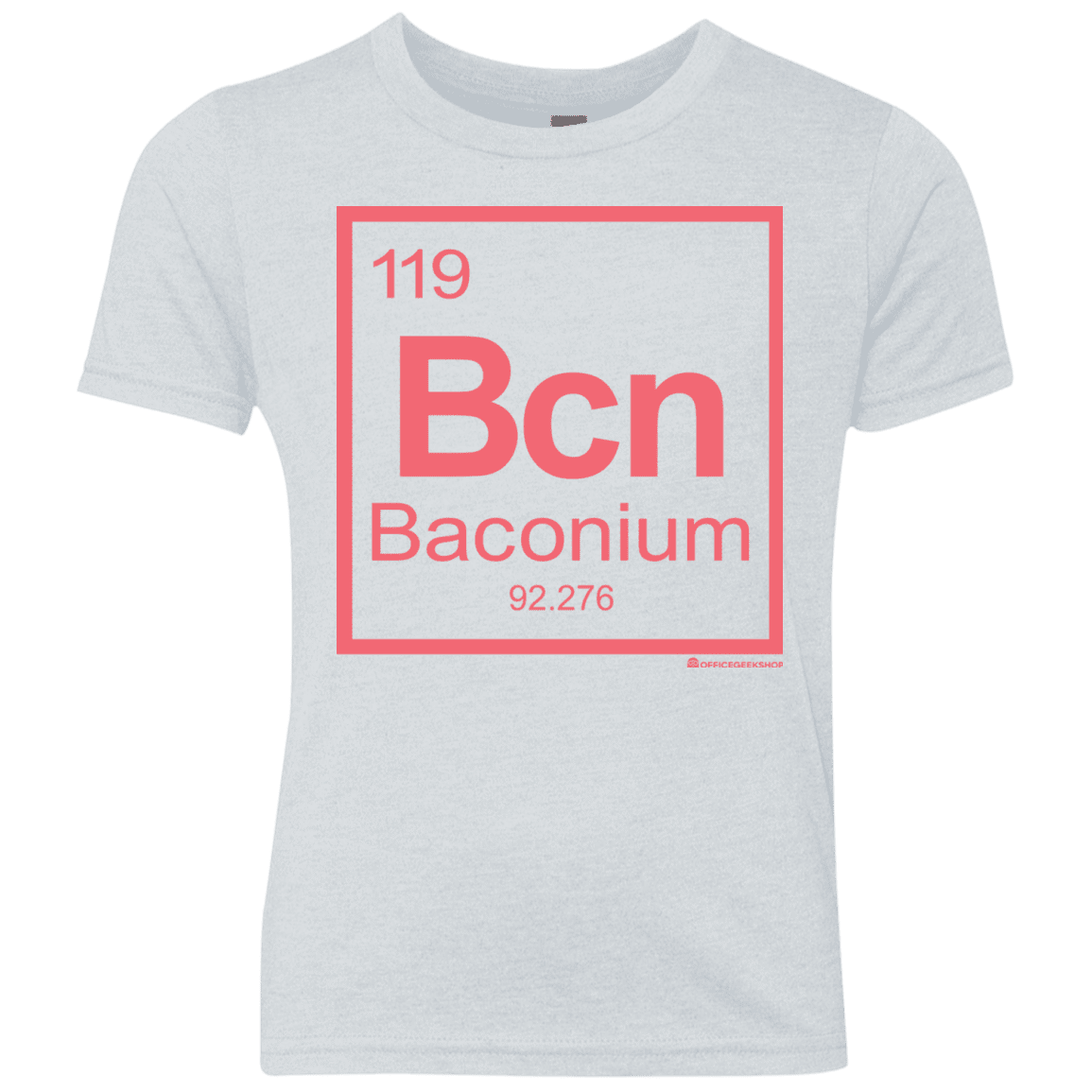 T-Shirts Heather White / YXS Baconium Youth Triblend T-Shirt