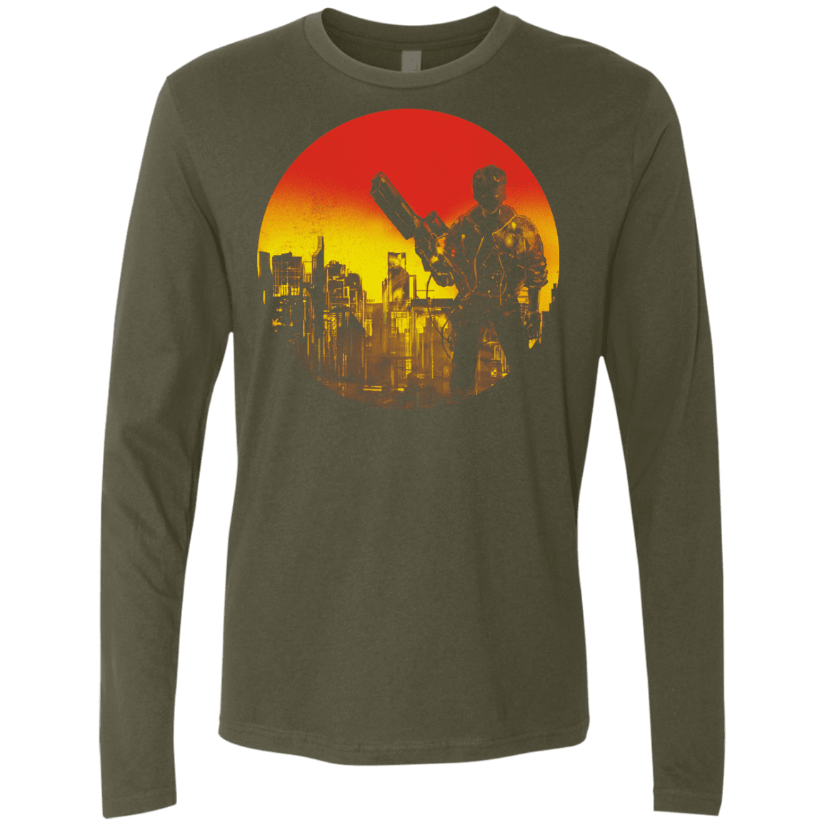 T-Shirts Military Green / S Bad Education Men's Premium Long Sleeve