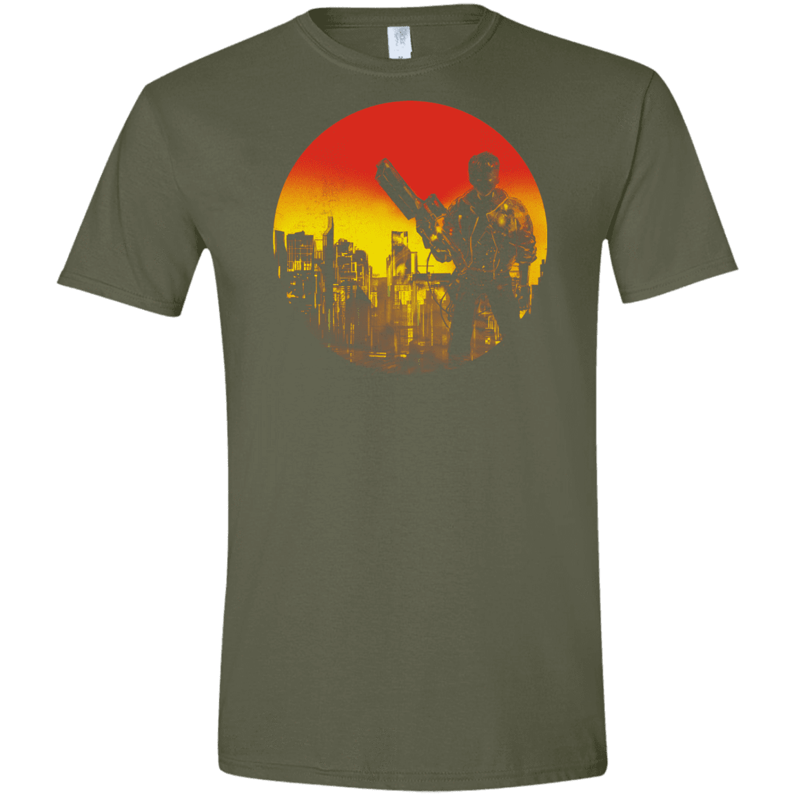 T-Shirts Military Green / S Bad Education Men's Semi-Fitted Softstyle