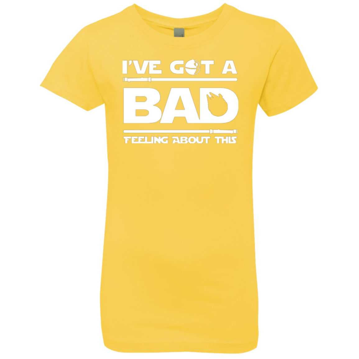 T-Shirts Vibrant Yellow / YXS Bad Feeling Girls Premium T-Shirt