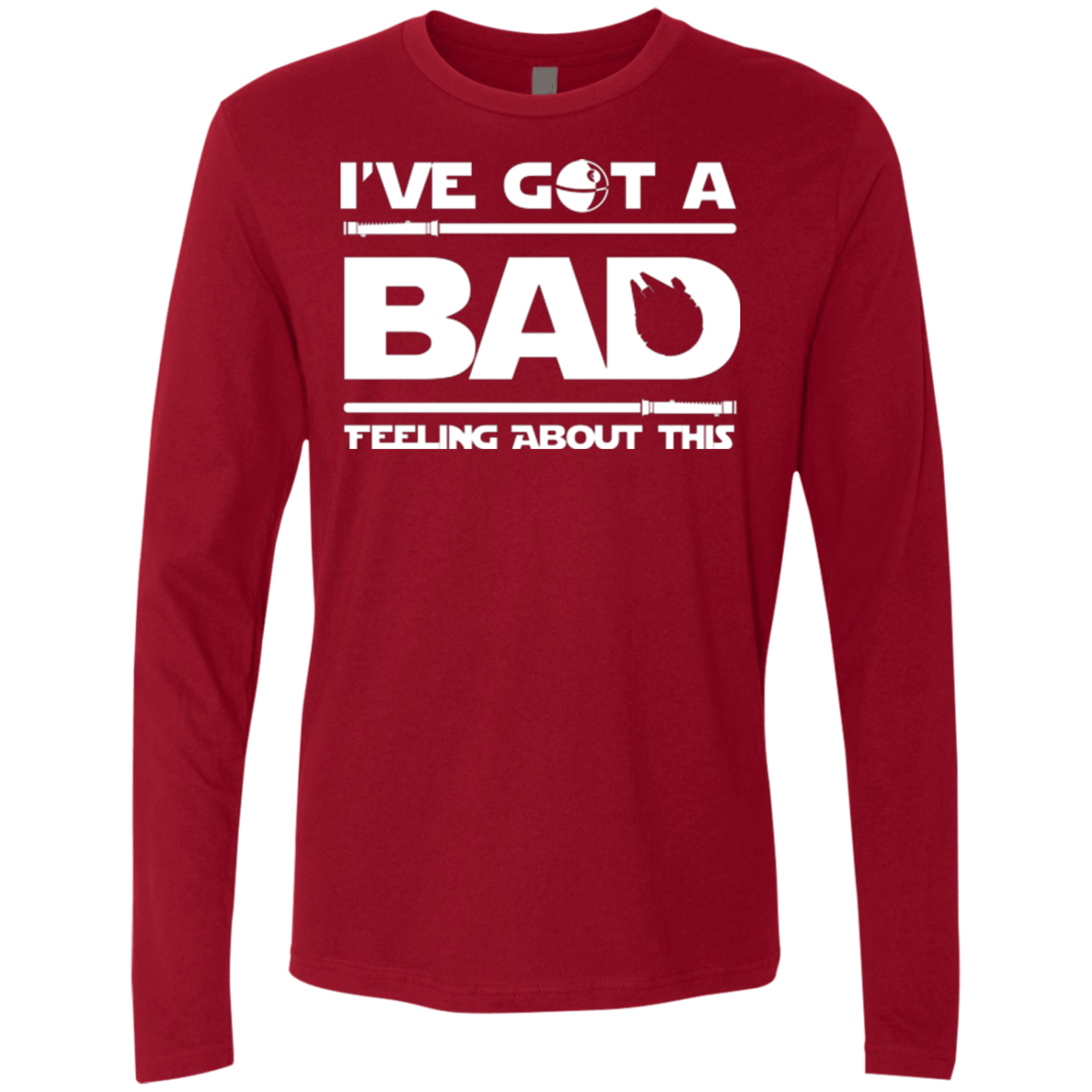 T-Shirts Cardinal / Small Bad Feeling Men's Premium Long Sleeve