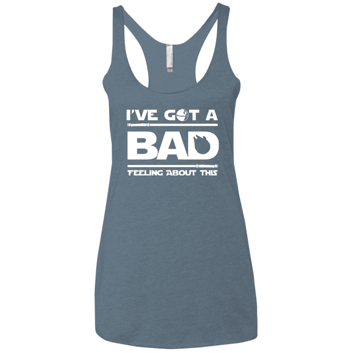 T-Shirts Indigo / X-Small Bad Feeling Women's Triblend Racerback Tank