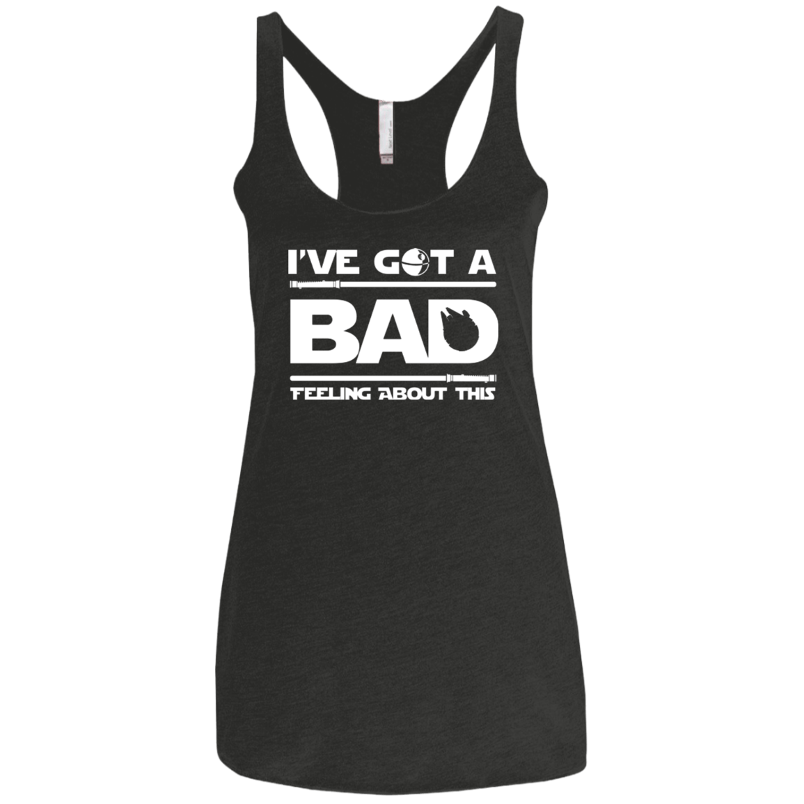 T-Shirts Vintage Black / X-Small Bad Feeling Women's Triblend Racerback Tank