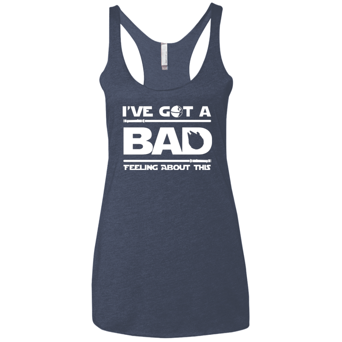 T-Shirts Vintage Navy / X-Small Bad Feeling Women's Triblend Racerback Tank