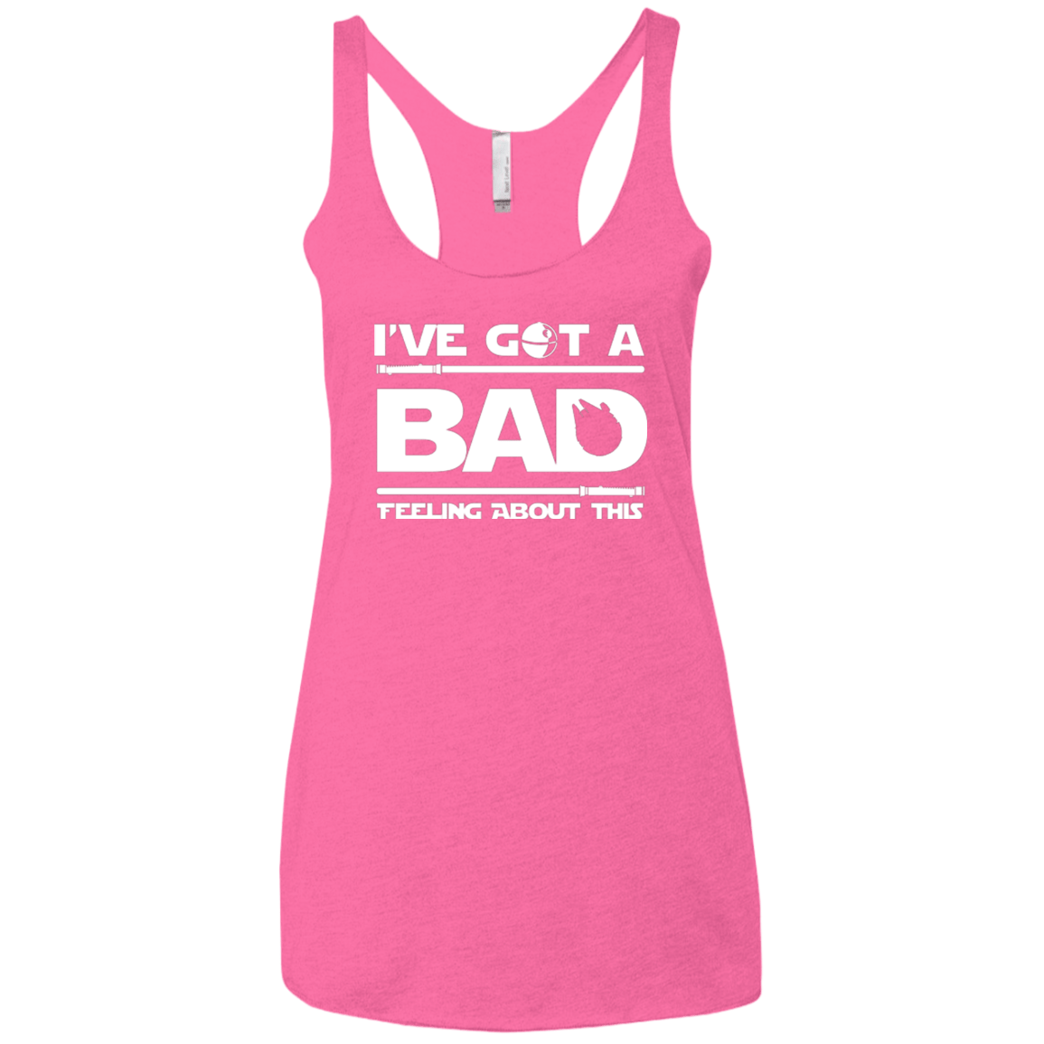 T-Shirts Vintage Pink / X-Small Bad Feeling Women's Triblend Racerback Tank