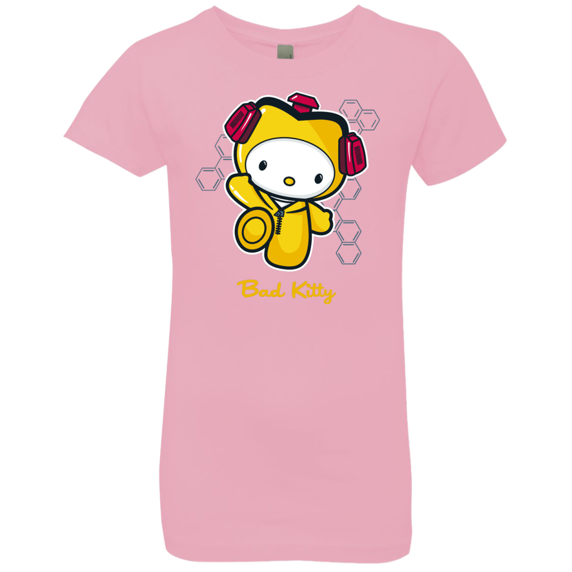 T-Shirts Light Pink / YXS Bad Kitty Girls Premium T-Shirt