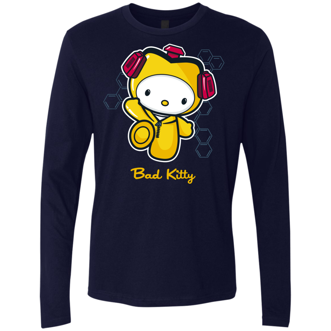 T-Shirts Midnight Navy / Small Bad Kitty Men's Premium Long Sleeve
