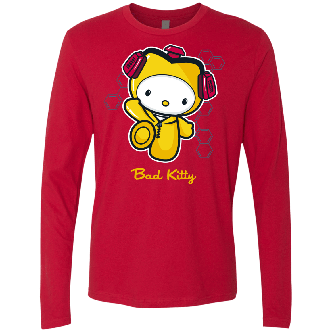 T-Shirts Red / Small Bad Kitty Men's Premium Long Sleeve