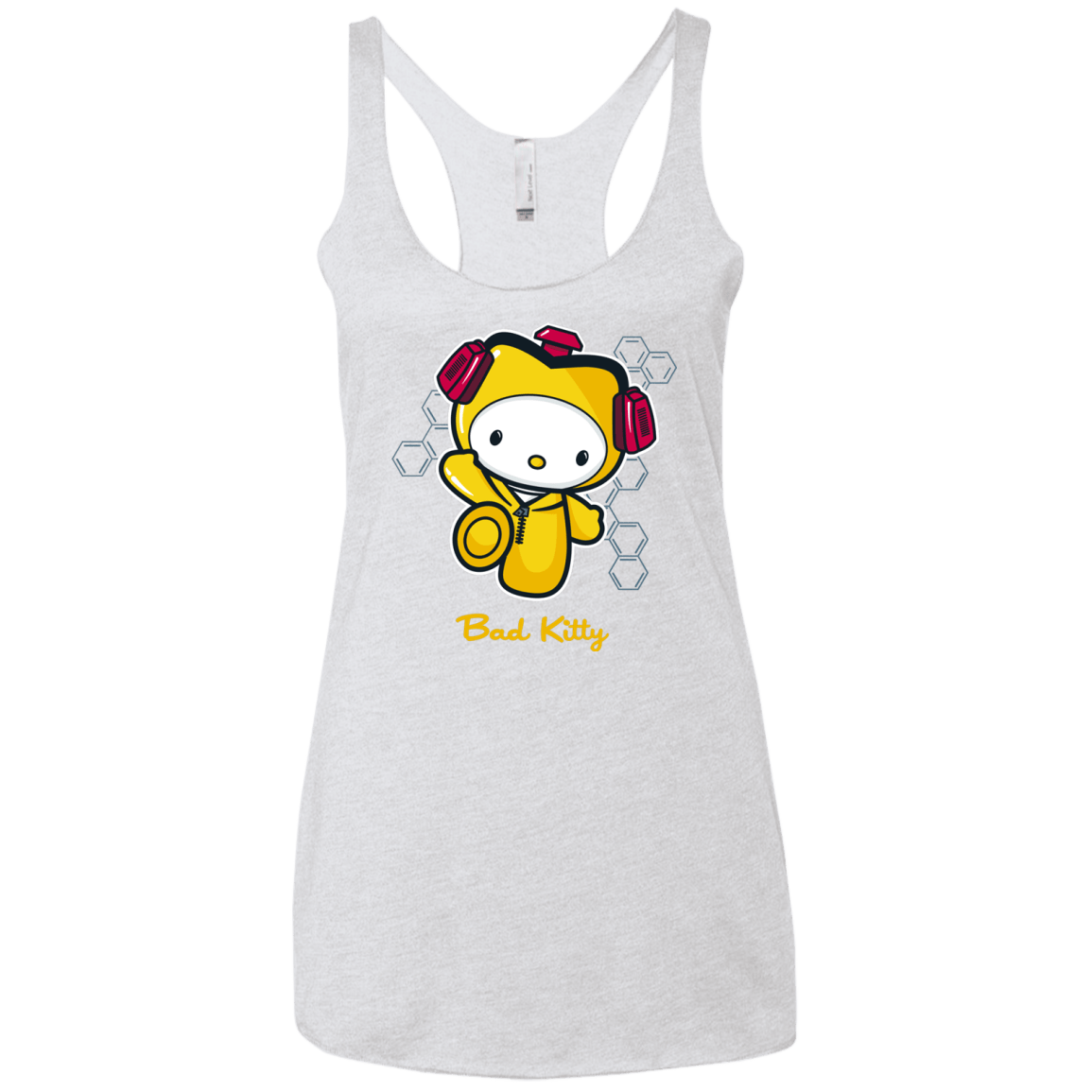 T-Shirts Heather White / X-Small Bad Kitty Women's Triblend Racerback Tank