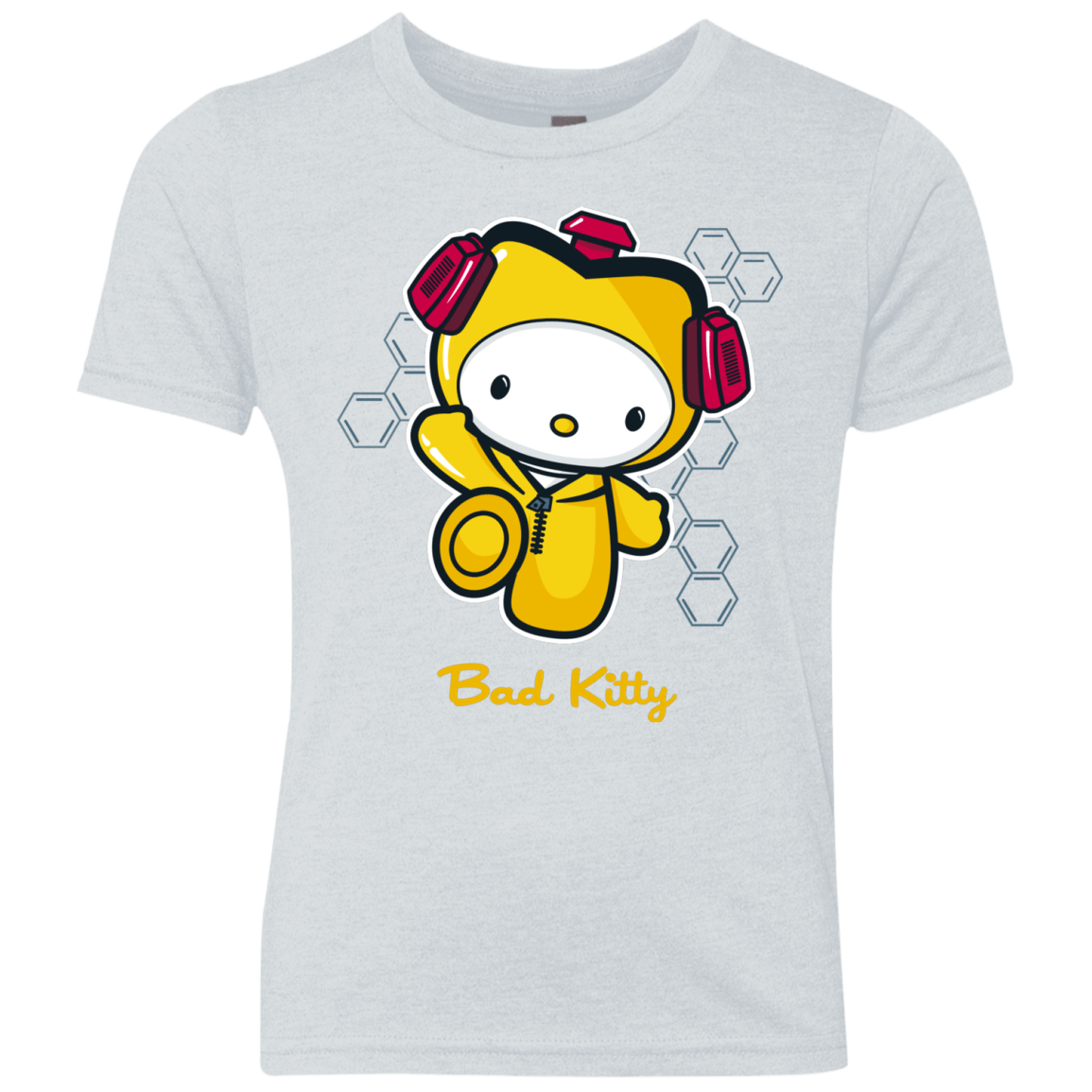 T-Shirts Heather White / YXS Bad Kitty Youth Triblend T-Shirt