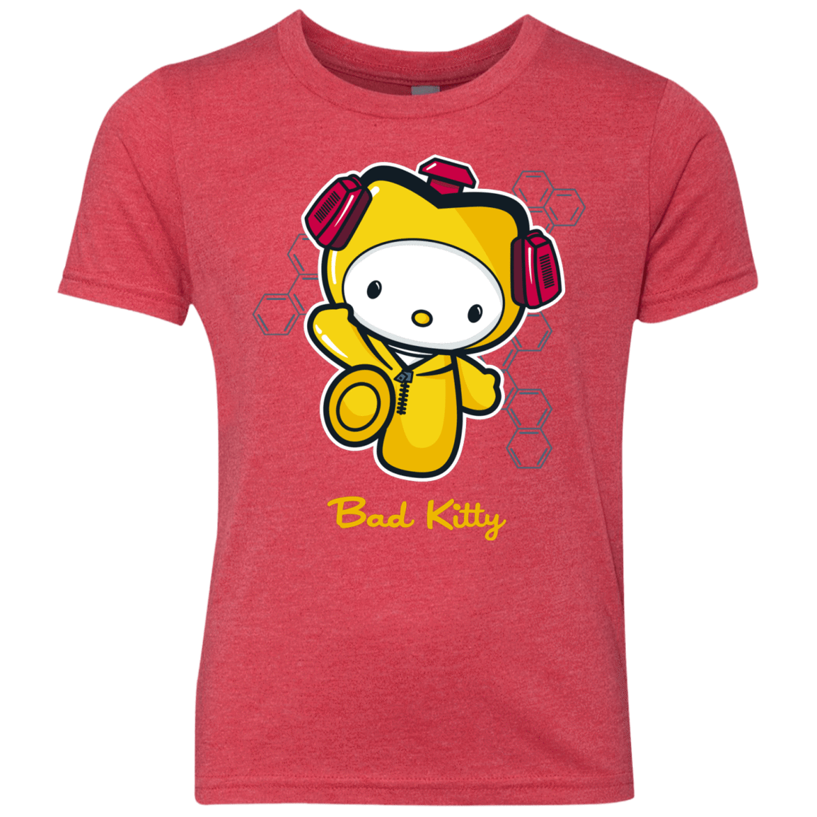 T-Shirts Vintage Red / YXS Bad Kitty Youth Triblend T-Shirt