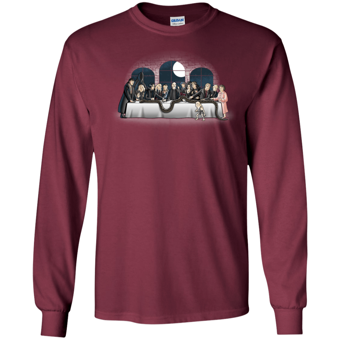 T-Shirts Maroon / S Bad Magic Dinner Men's Long Sleeve T-Shirt