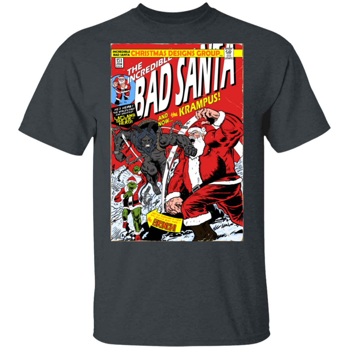 T-Shirts Dark Heather / S Bad Santa T-Shirt