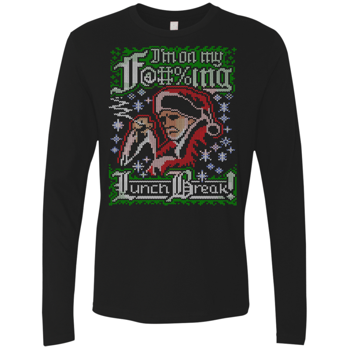 T-Shirts Black / Small Bad Santa Ugly sweater Men's Premium Long Sleeve