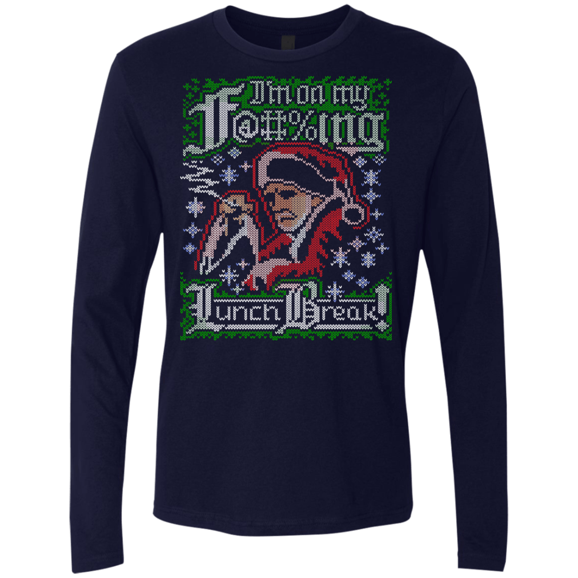T-Shirts Midnight Navy / Small Bad Santa Ugly sweater Men's Premium Long Sleeve