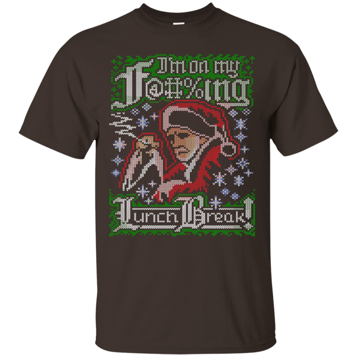 T-Shirts Dark Chocolate / Small Bad Santa Ugly sweater T-Shirt