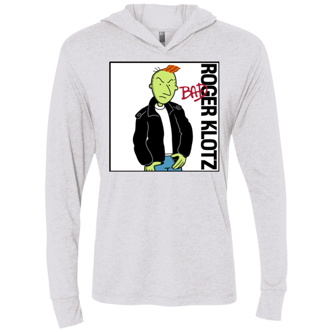 T-Shirts Heather White / X-Small BAD Triblend Long Sleeve Hoodie Tee