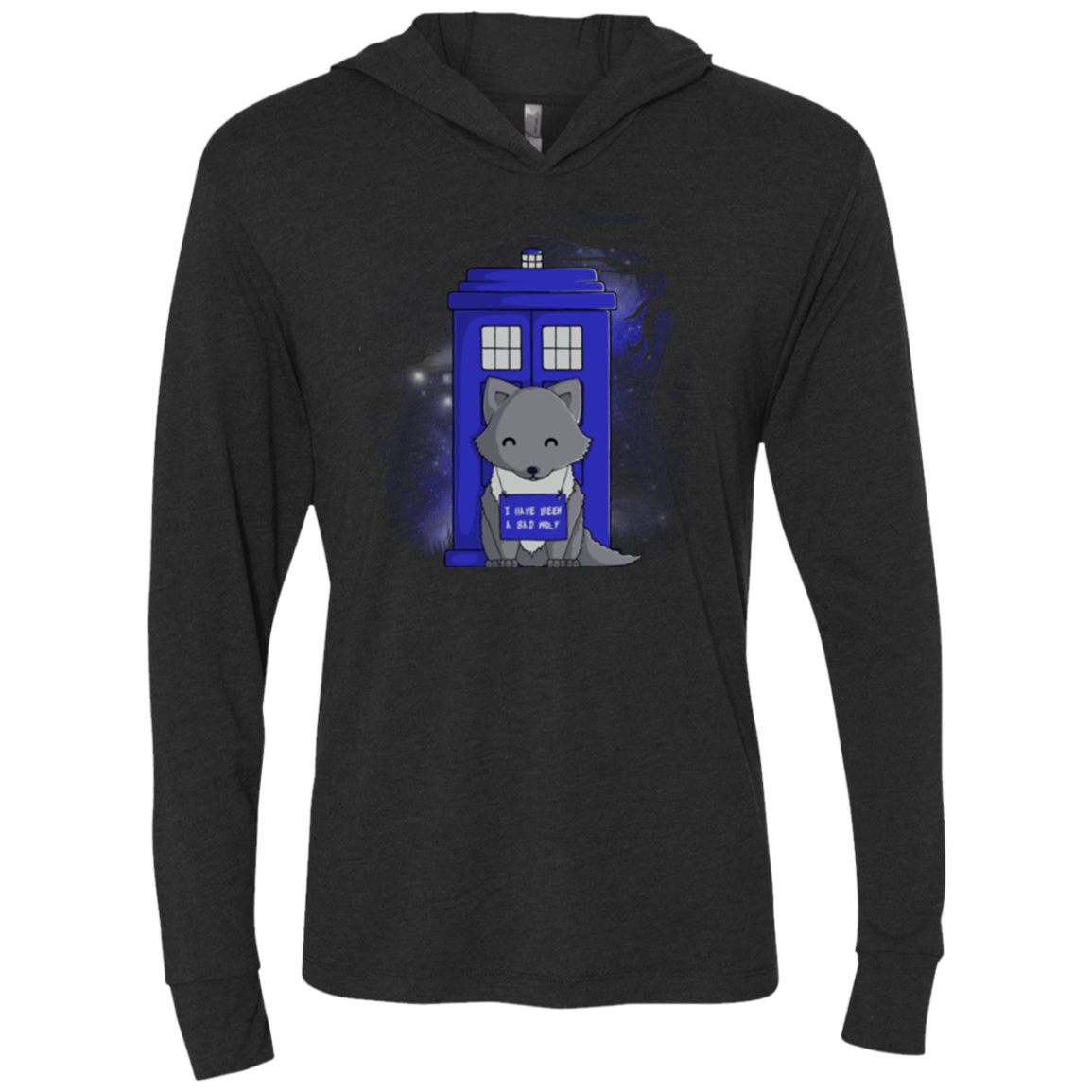 T-Shirts Vintage Black / X-Small Bad Wolf Triblend Long Sleeve Hoodie Tee