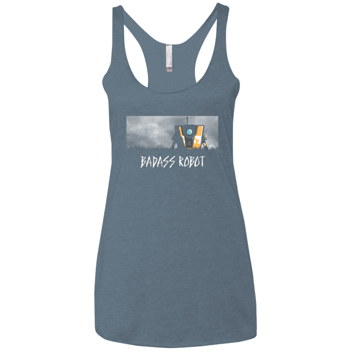 T-Shirts Indigo / X-Small BADASS ROBOT Women's Triblend Racerback Tank