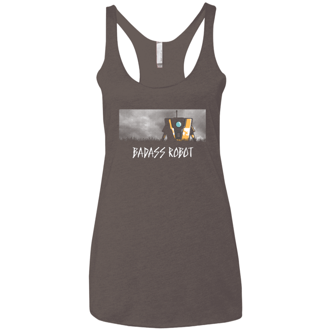 T-Shirts Macchiato / X-Small BADASS ROBOT Women's Triblend Racerback Tank