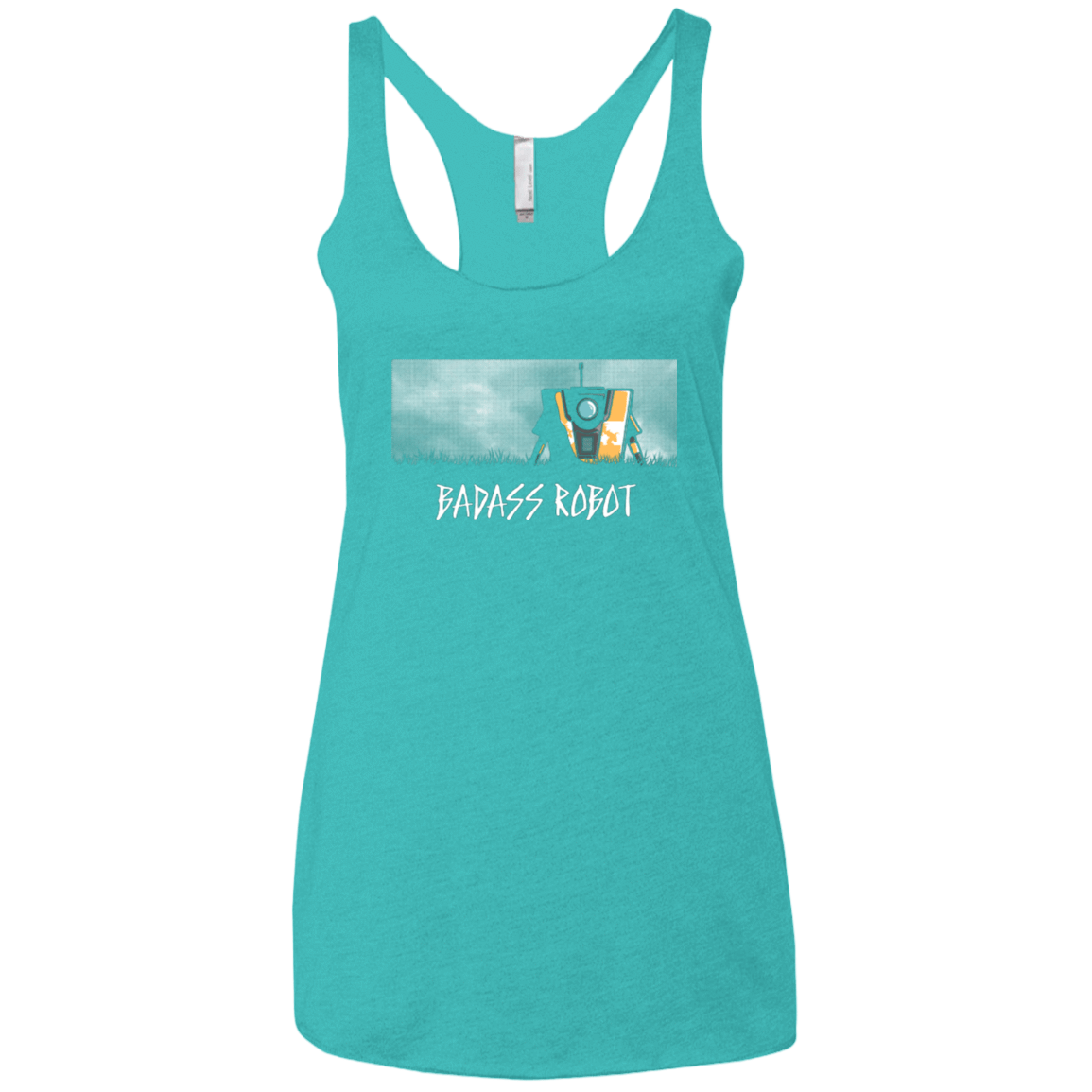 T-Shirts Tahiti Blue / X-Small BADASS ROBOT Women's Triblend Racerback Tank