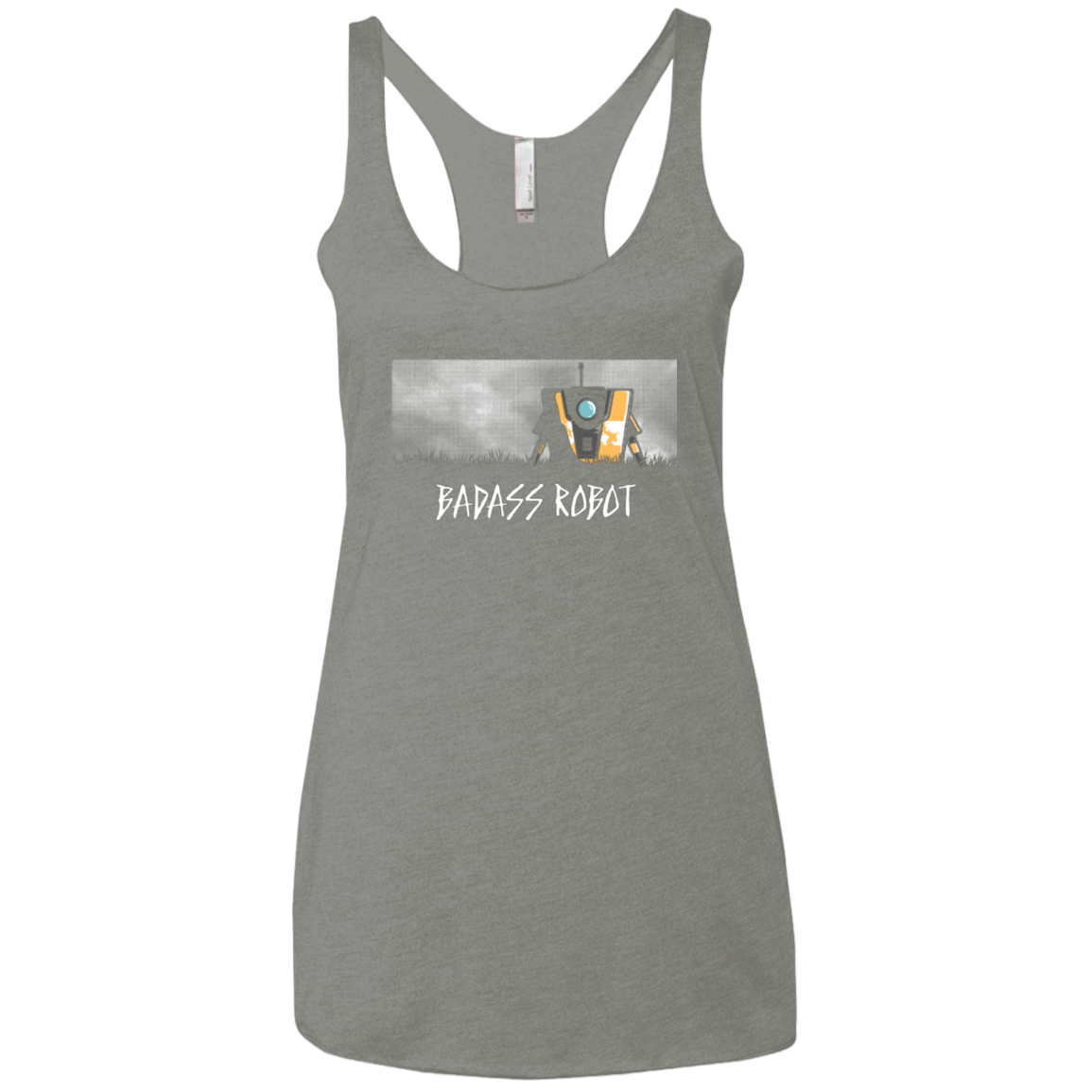 T-Shirts Venetian Grey / X-Small BADASS ROBOT Women's Triblend Racerback Tank
