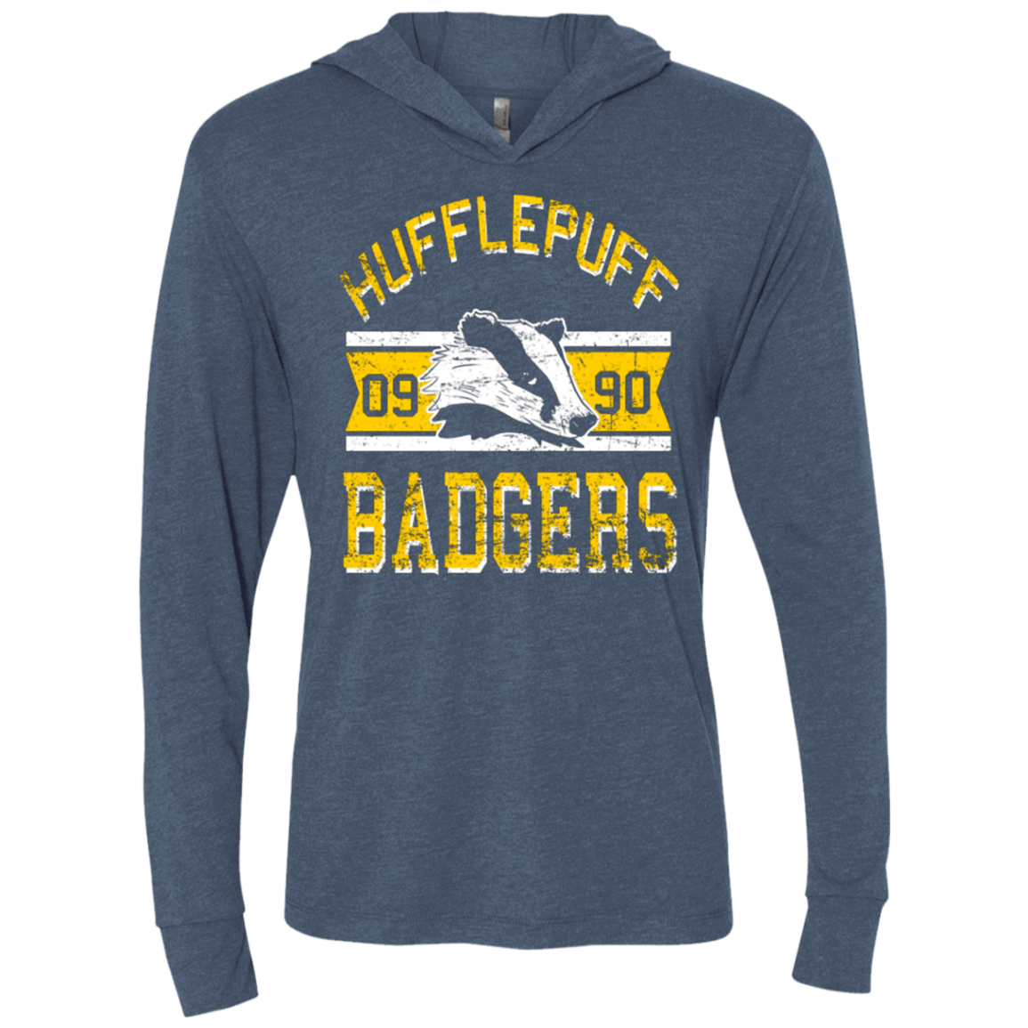 T-Shirts Indigo / X-Small Badgers Triblend Long Sleeve Hoodie Tee