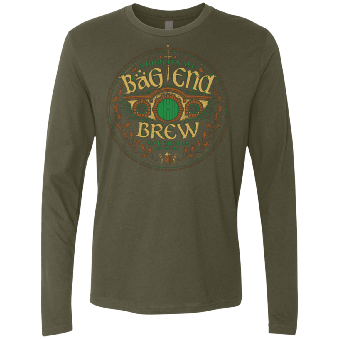 T-Shirts Military Green / Small Bag End Brew Men's Premium Long Sleeve