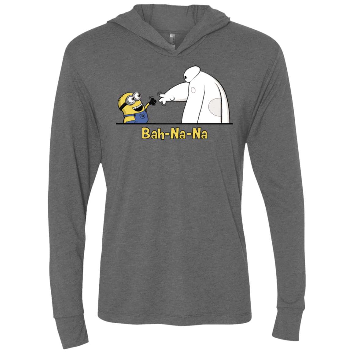 T-Shirts Premium Heather / X-Small Bah-Na-Na Triblend Long Sleeve Hoodie Tee