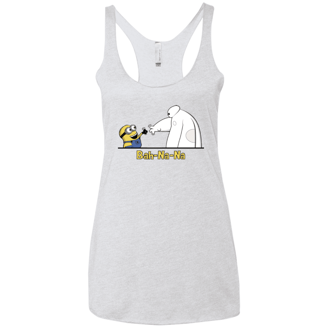 T-Shirts Heather White / X-Small Bah-Na-Na Women's Triblend Racerback Tank