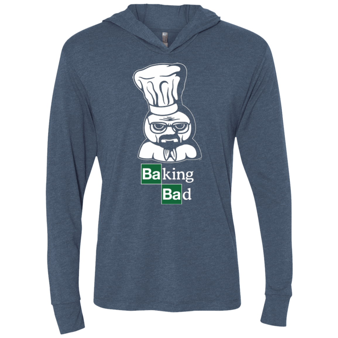 T-Shirts Indigo / X-Small Baking Bad Triblend Long Sleeve Hoodie Tee