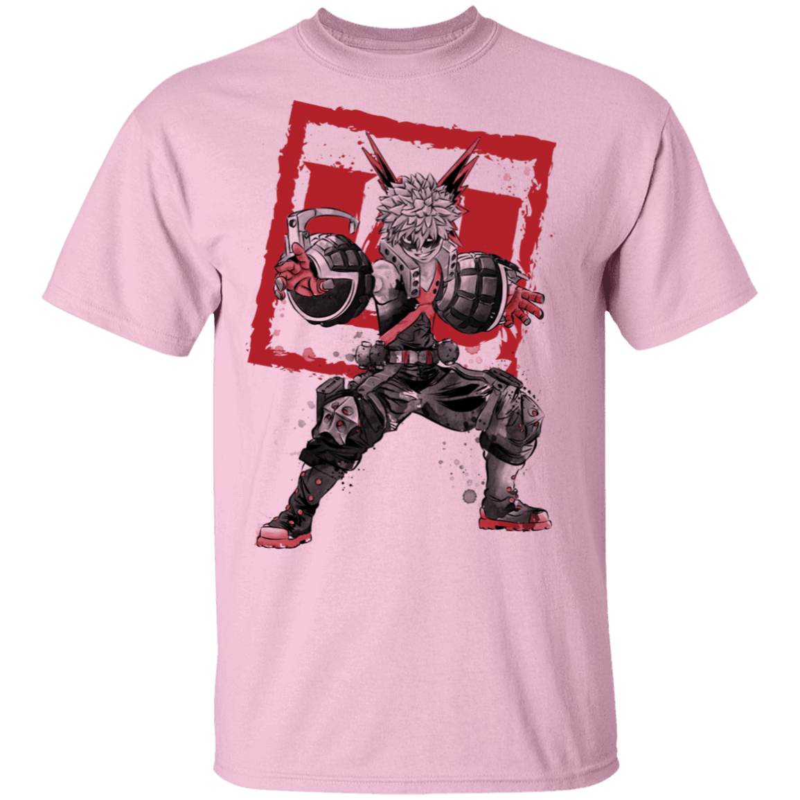 T-Shirts Light Pink / S Bakugo sumi-e T-Shirt