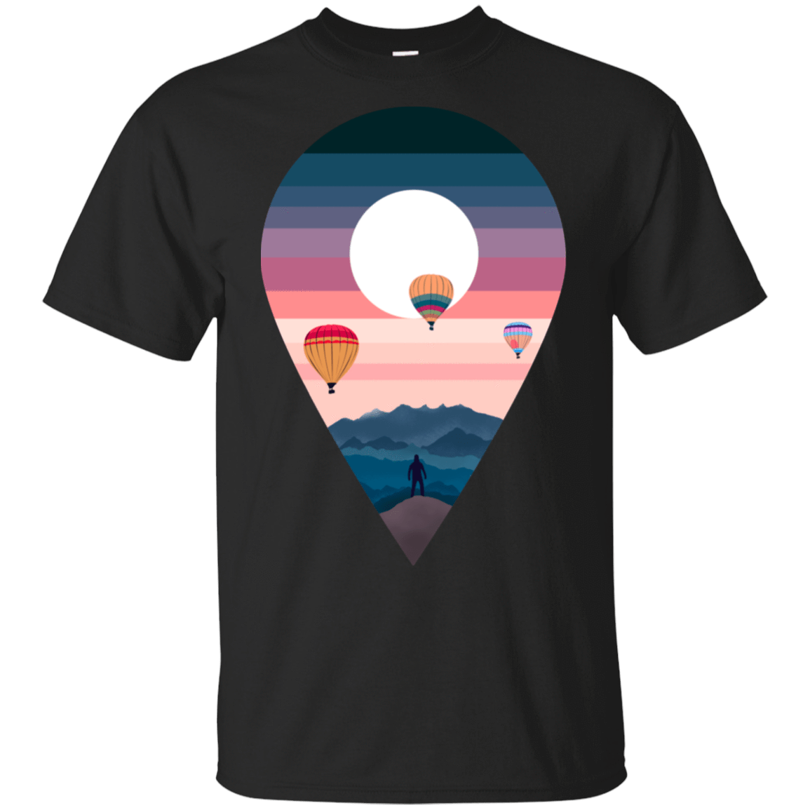 T-Shirts Black / S Balloon Landscape T-Shirt